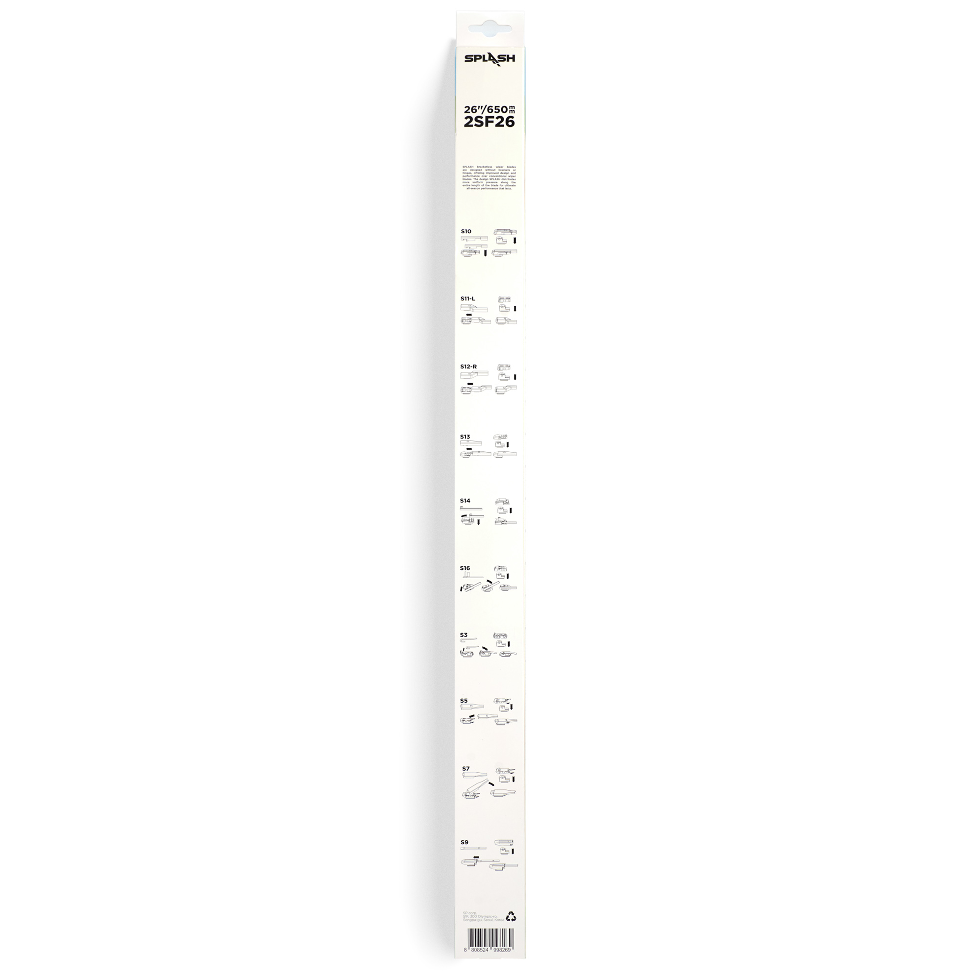 Щетка стеклоочистителя бескаркасная SPLASH 650mm (26") 2SF26