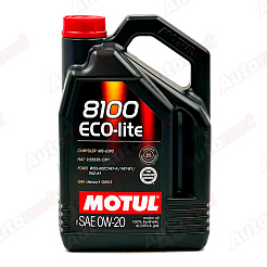 Моторное масло синтетическое Motul 8100 ECO-lite 0W-20, 4л